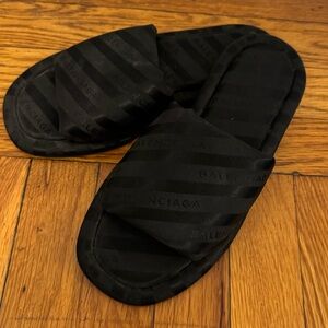 BALENCIAGA Satin Jacquard Hotel Slides
